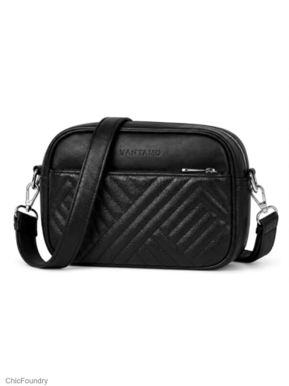 Quilted PU Leather Crossbody Bag Anti-Theft RFID Travel Purse
